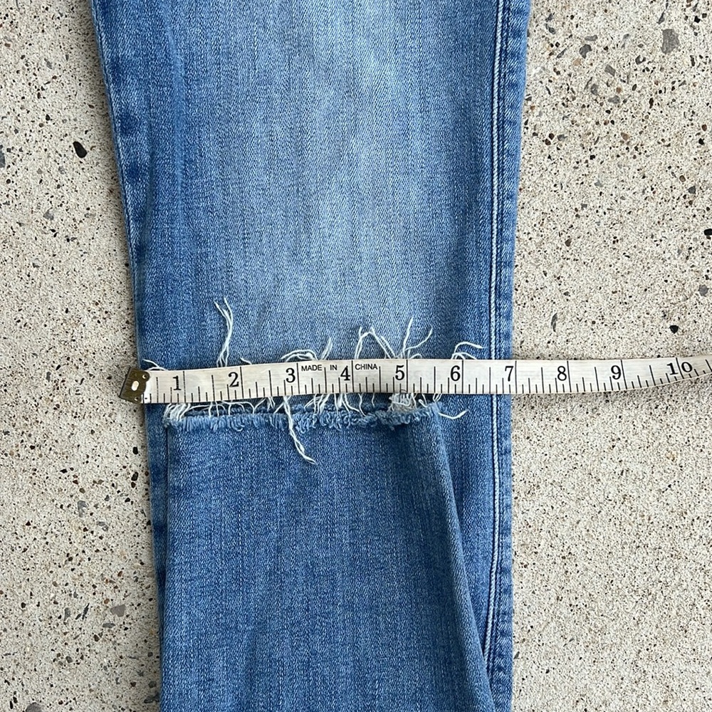 FRAME Le Sylvie High Waist Raw Hem Crop Jeans Overturn Wash Waist 27 - Picture 9 of 12